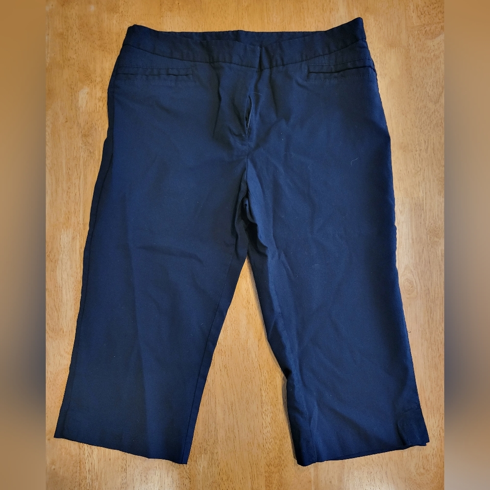 EUC First Option black Capri pants